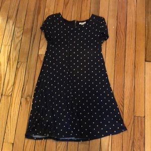 Soft cotton polka dot dress DARK NAVY